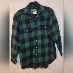 Field & Stream Kids Green and Black Checkered Shirt